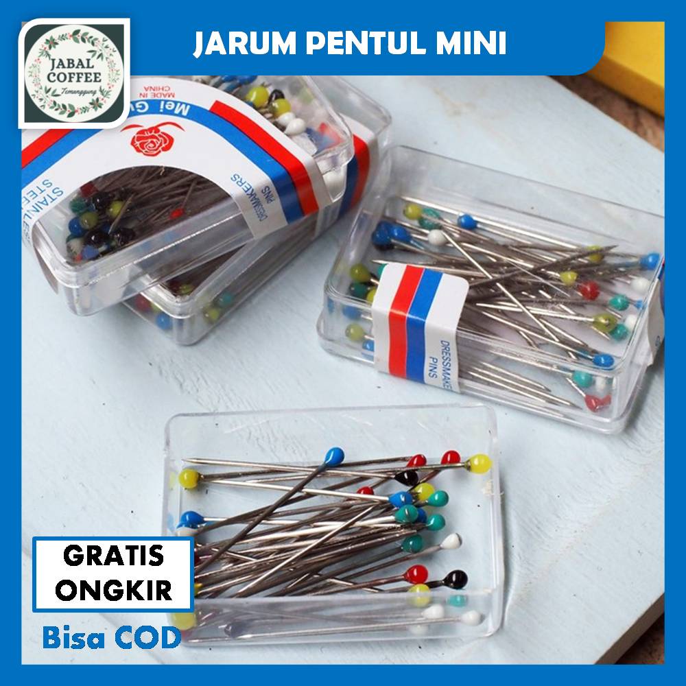 Jarum Pentul Kotak Kecil / Jarum Pentul Mini / Jarum Hijab / Jarum Pentul Warna Warni