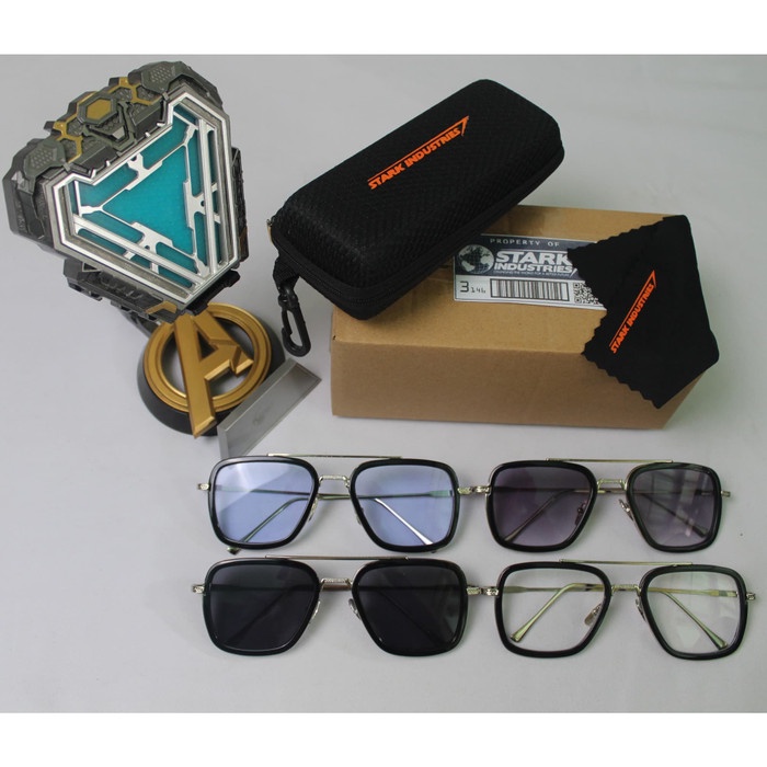 Premium Kacamata Tony Stark / Sunglass / Kacamata Infinity War - Warm Blue New