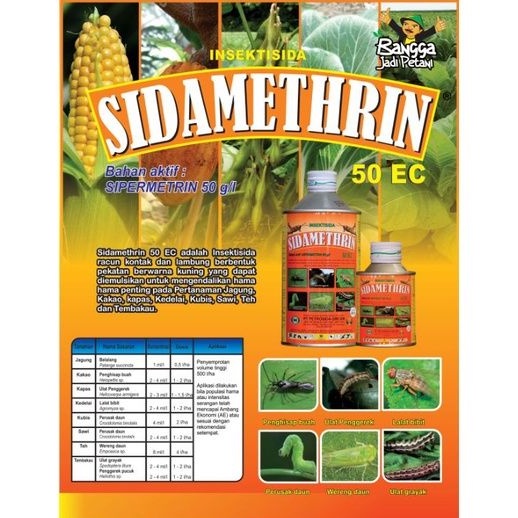 sidamethrin 100 ml - pestisida sidametrin - obat pembasmi wereng, pembasmi ulat, pembasmi belalang