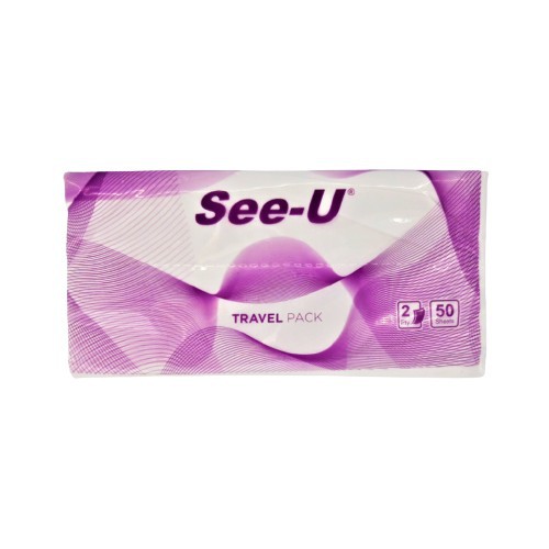 READY Tissue SEE- U ECO PURPLE Paseo Smart Travel pack 1pack Isi 50 Lbr Tisue Tisu 2 Ply