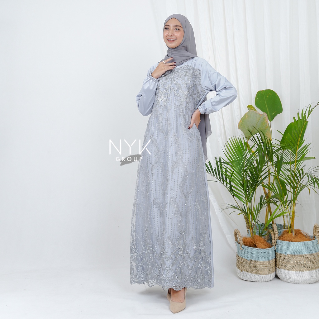 [BISA COD] GAMIS MAXY MAXI DRESS TILE MUTIARA | OUTFIT KONDANGAN | LONG DRESS KEKINIAN READY 5 WARNA | ALANA MAXI TULLE PREMIUM