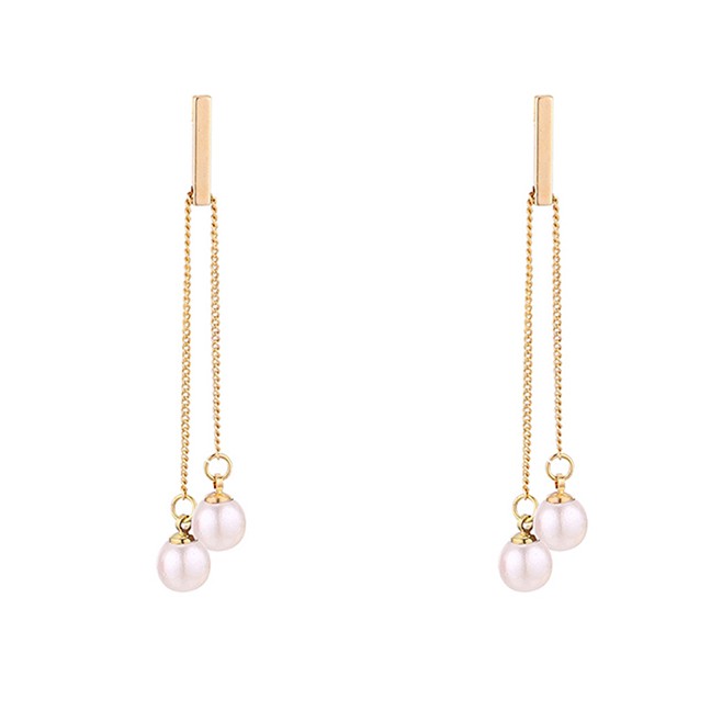 LRC Anting Tusuk Simple Pearl Decorated Earrings Y609XX