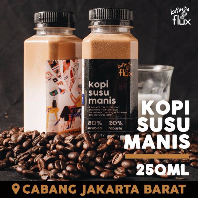 

Kopi Susu Manis 250ml (alt kopi 1 liter) Latte by Kopinya Flux