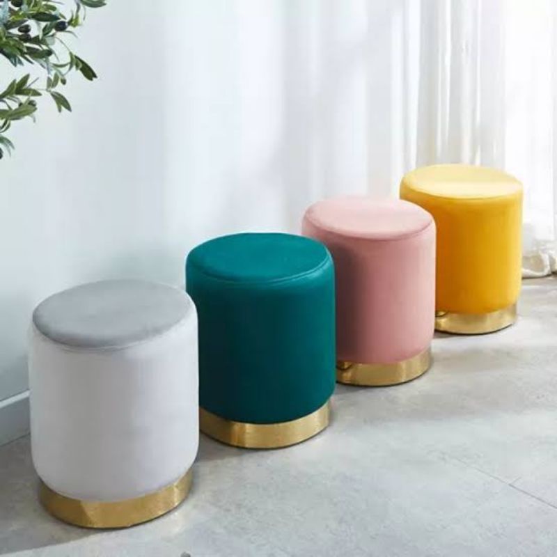 Kursi Sofa Stool Bulat Polos