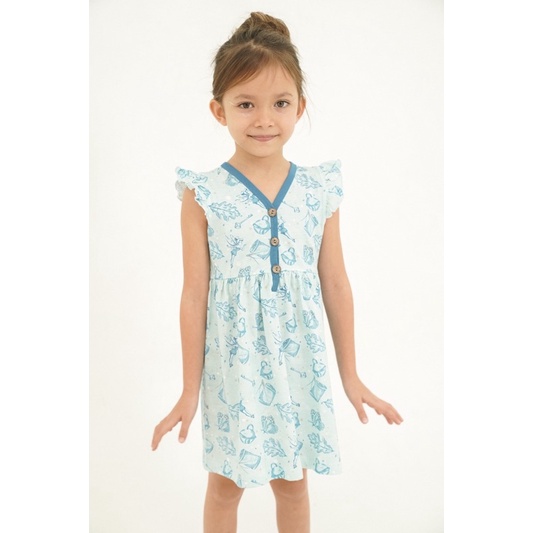 BOHOPANNA RUFFLE DRESS DISNEY TINKER BELL / Dress Anak DISNEY TINKERBELL