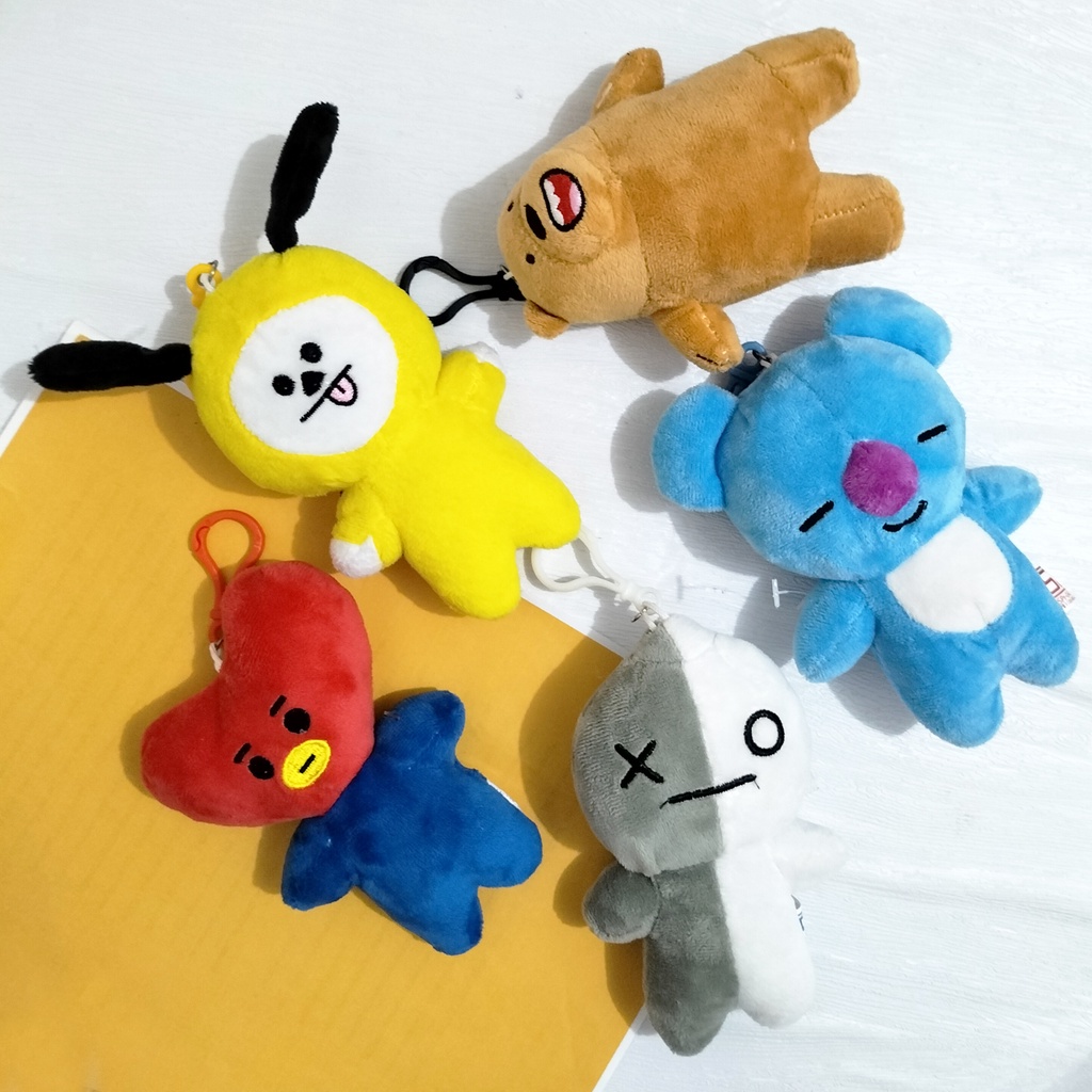 Gantungan kunci boneka BT21 gantungan kunci BTS gantungan tas lucu askesoris tas boneka lucu gantungan kunci murah