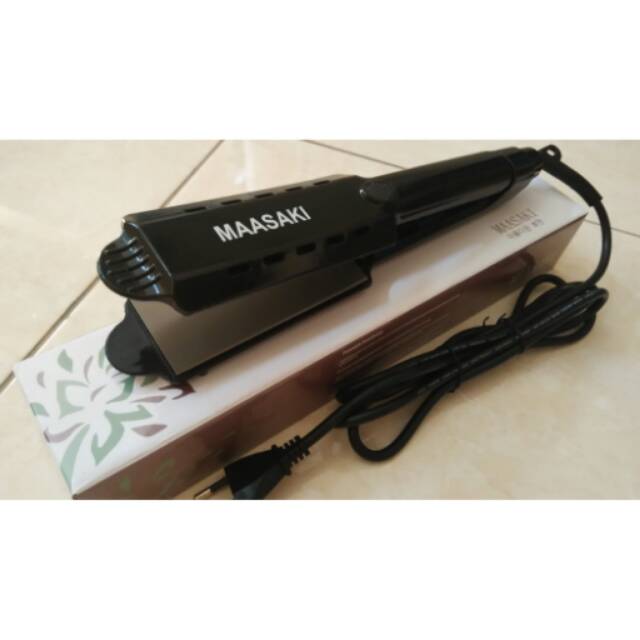 Catok plat lebar model pipih 863 MAASAKI ionic catokan pelurus rambut