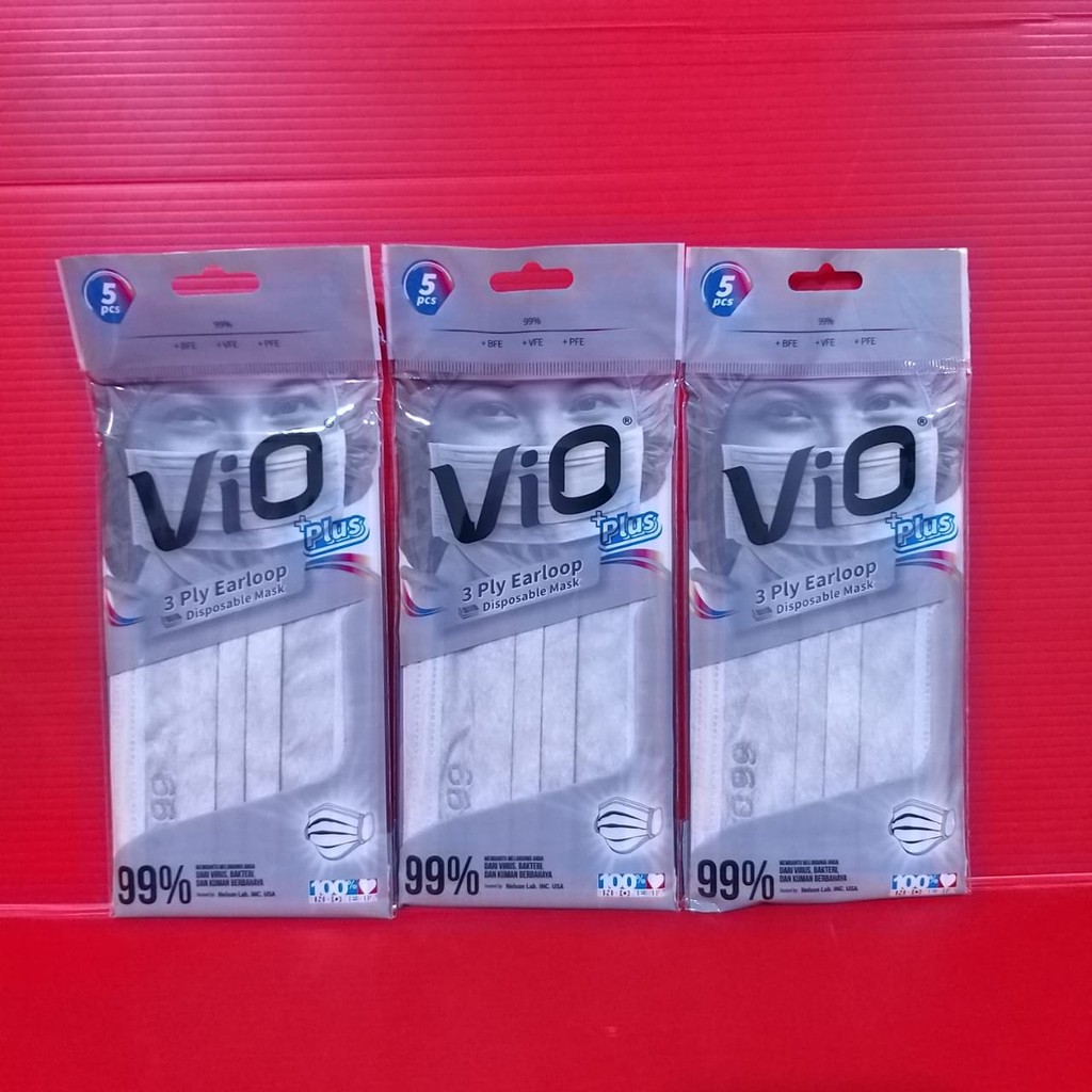 MASKER VIO EARLOOP 3 PLY ISI 5 PCS/MASKER VIO