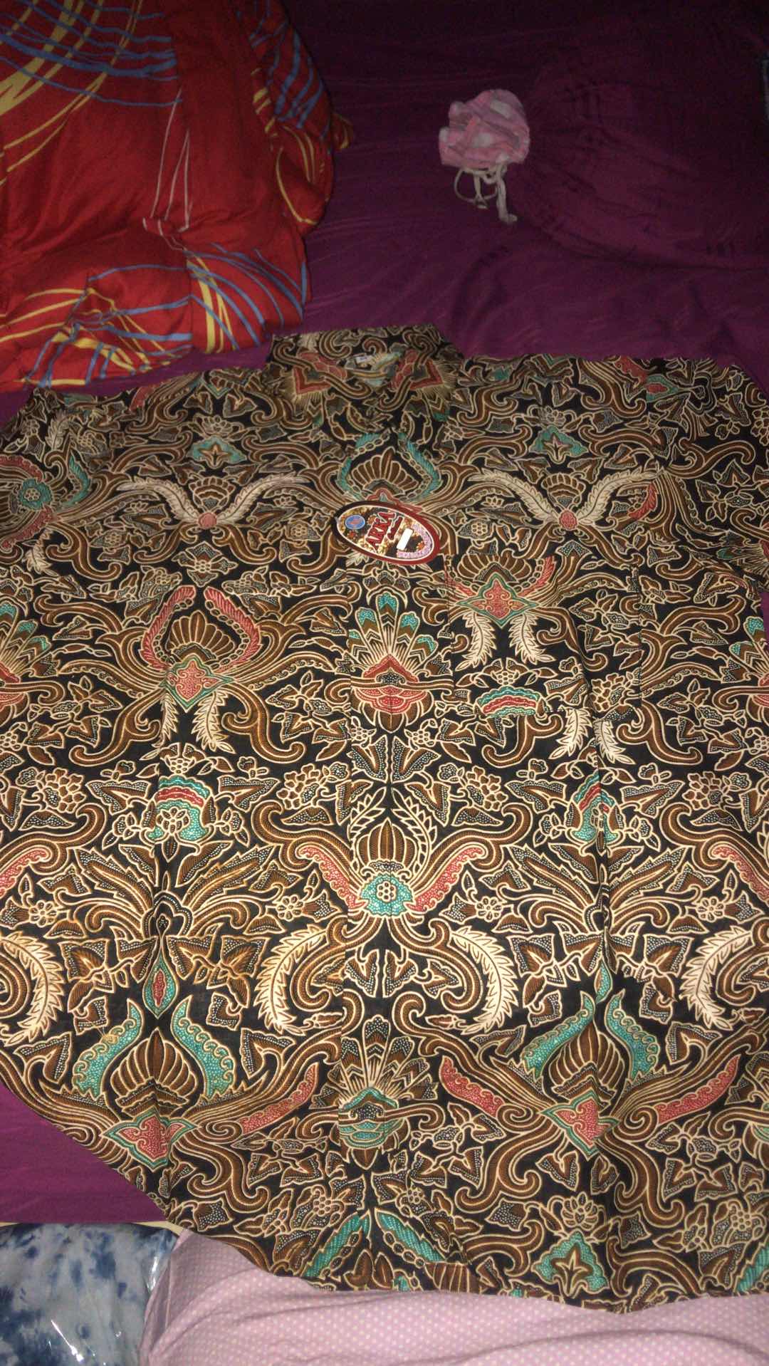 Promo Big Sale99 Bswart Batik Hrb026 Kenongo Hem Pendek Padi Pekalongan M L Xl Batik Pria Murah Mode