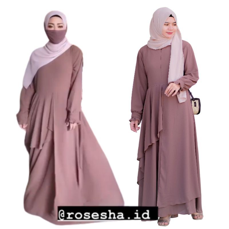 rosesha.id ayasha dress gratis masker hijab gamis ceruti babydoll