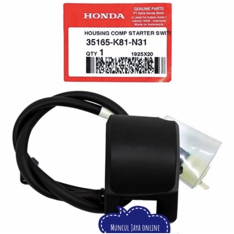 35165-K81-N31Holder Kanan - Rumah Saklar Tombol Starter BeAt Street K81