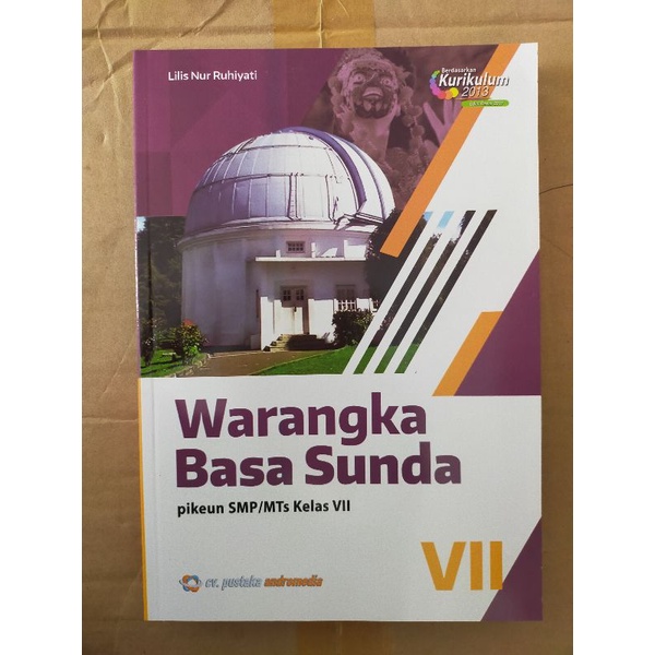 ORI buku teks warangka bahasa Sunda k13 penerbit andromedia untuk SMP Mts kelas 7 edisi terbaru