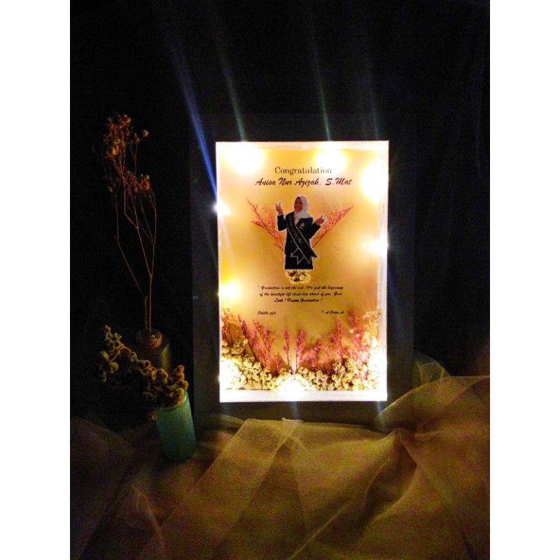 

ALDERA ODETTE GIFT/FRAME ART 3D/GRADUATION GIFT/BIRTHDAY/ANNIVERSARY/KADO AESTHETHIC
