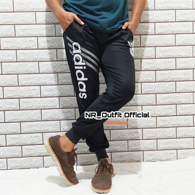 Celana Jogger Training Panjang Pria Pinggang Karet Full Kolor Jumbo Pants Big Size NR_Outfit Official COD