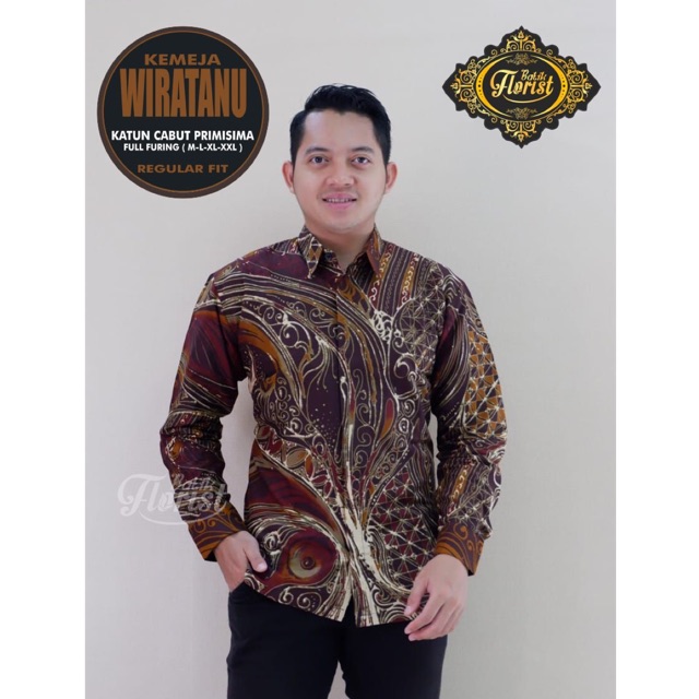 Batik Pria WIRATANU Katun Halus Full Furing Termurah