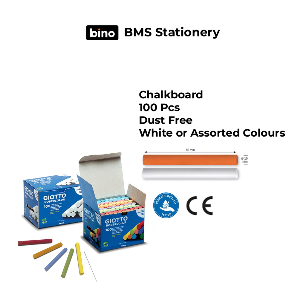 

[BMS Bekasi] Kapur Papan Tulis Giotto Robercolor Chalk Blackboard (100 pcs)