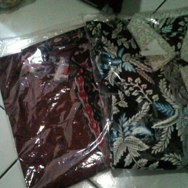 Kemeja Batik Pria Lengan Panjang Size M L Xl Xxl Bswart Batik Hrb026 Kenongo Hem Panjang Padi