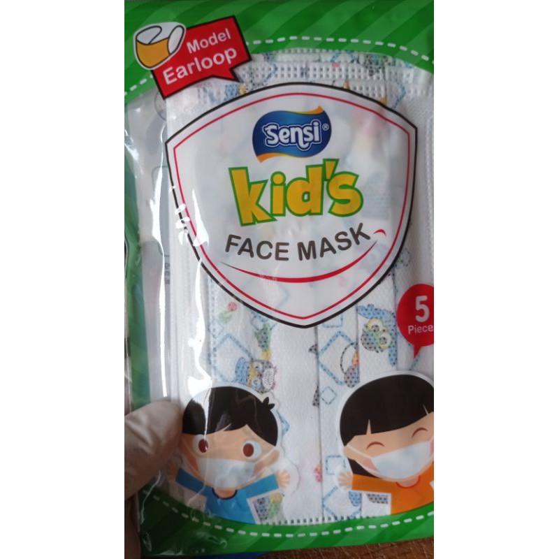 Masker anak sensi earloop sachet isi 5 pcs