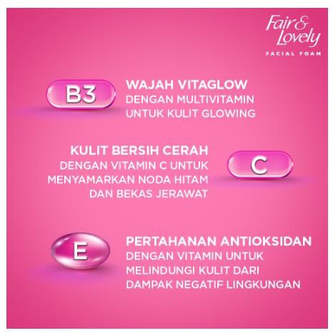 * KYRA * Fair And Lovely Brightening Facial Foam dan Krim Pencerah Harian dan Multivitamin - Kemasan Sachet