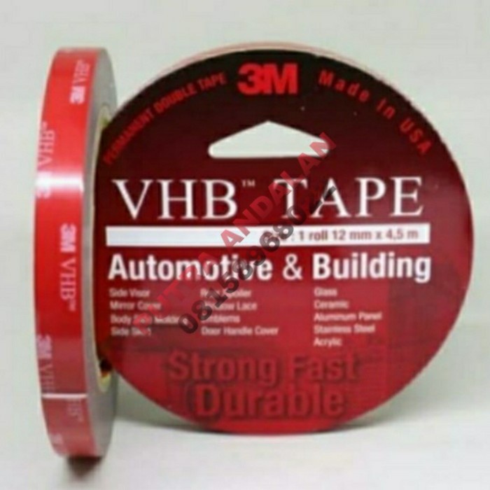 

Update Double Tape Vhb 3M 12Mm X 4.5M Gilaa!!!