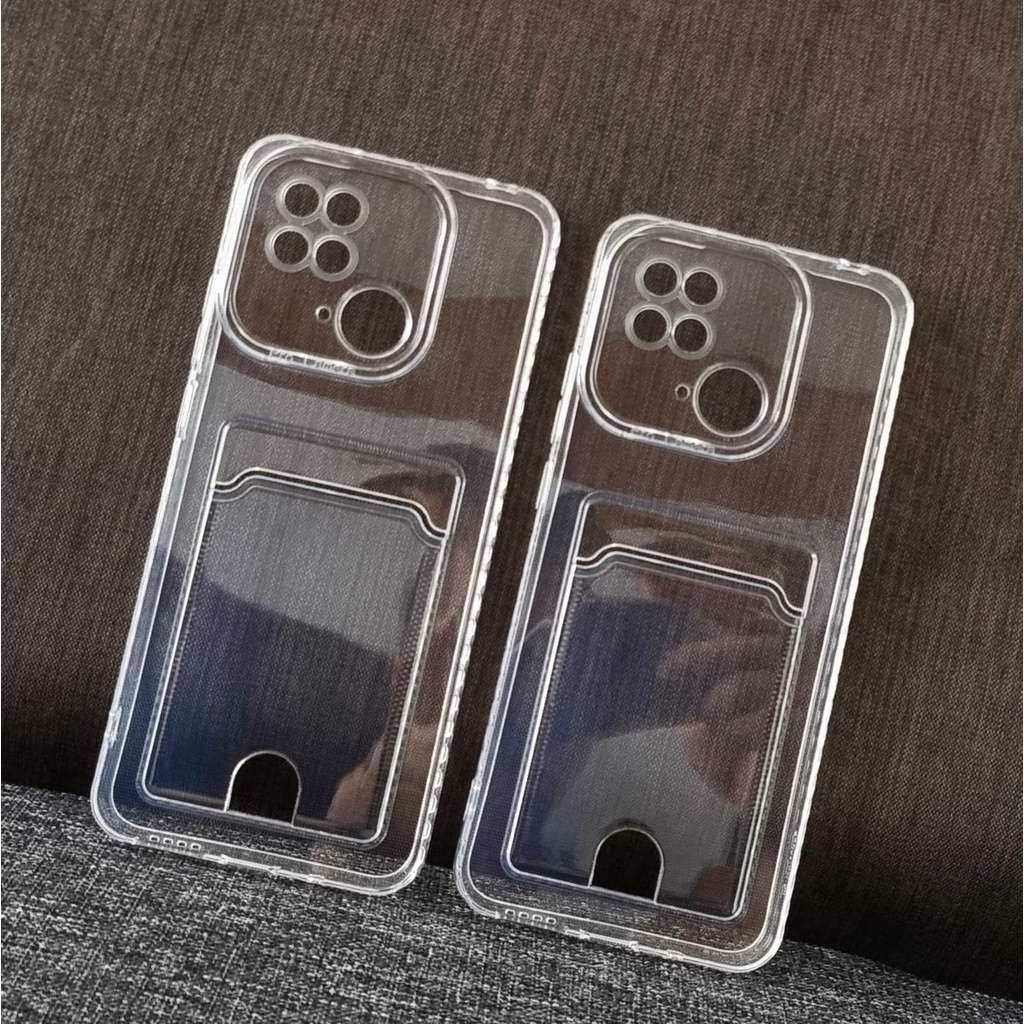 REDMI 10C REDMI 10A REDMI 9C CASE SOFTCASE BENING CLEAR SLIP CARD HOLDER WALLET CARD CASING PROTECT CAMERA COVER PELINDUNG KAMERA