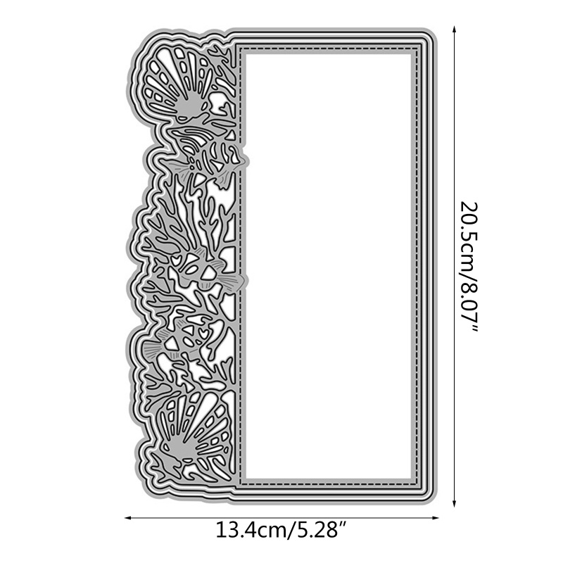 Cetakan Stensil Cutting Dies Motif Kerang Bahan Metal Untuk Scrapbook / Craft Handmade