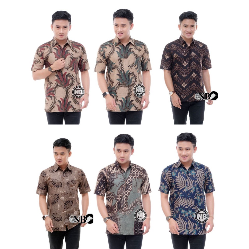 Baju Batik Pria Lengan Pendek/Batik Pria Premium/Seragam Batik Kantoran