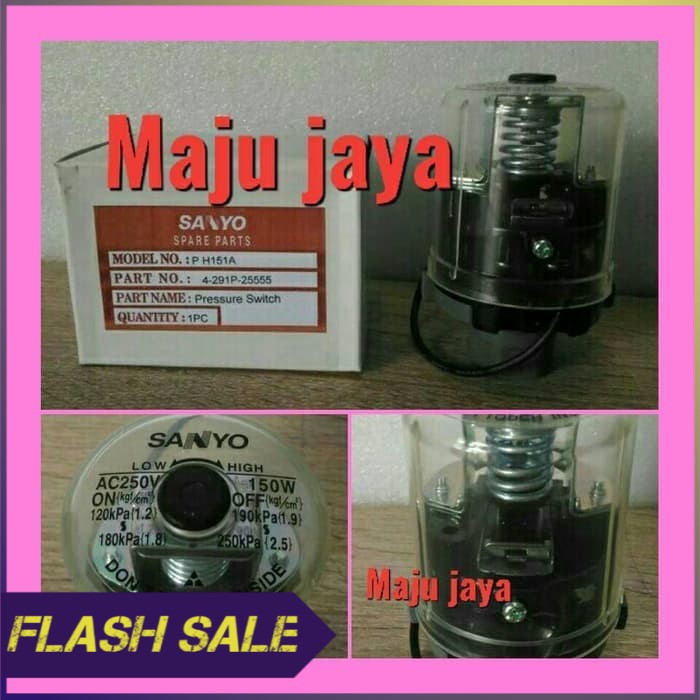 Otomatis ORIGINAL SANYO  pompa air 125 watt hitachi shimizu ps 130 135