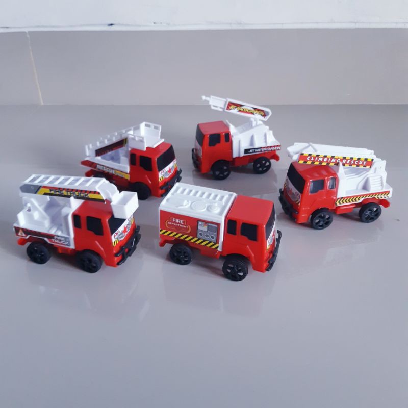 Mainan Set Mobil Pemadam Kebakaran - Fire Truk Car Anak Edukasi Damkar