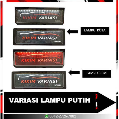 TEMPAT PLAT KHUSUS AVANZA + LAMPU (BIRU &amp; PUTIH)