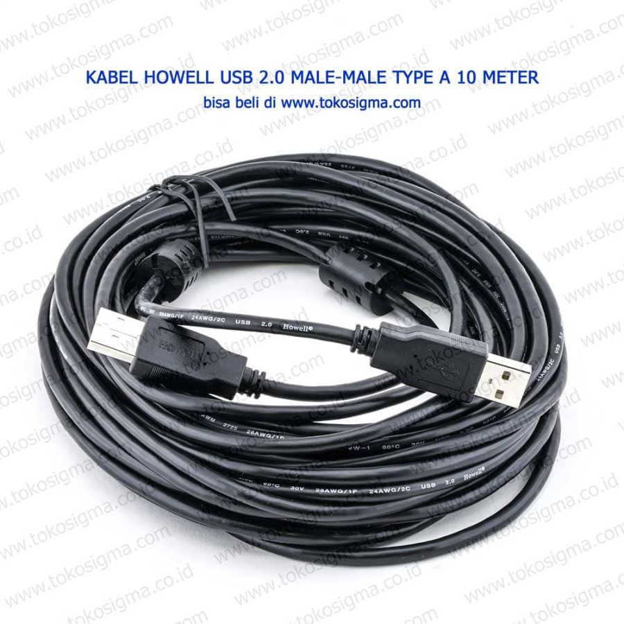 KABEL USB Male To Male 10M USB 2.0 Male 10 Meter Howell