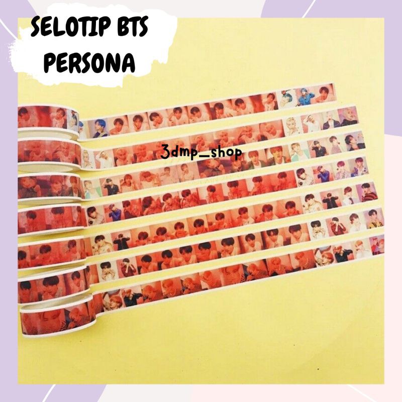 Selotip isolasi solatip washi tape bts persona jin seokjin suga rapmonster