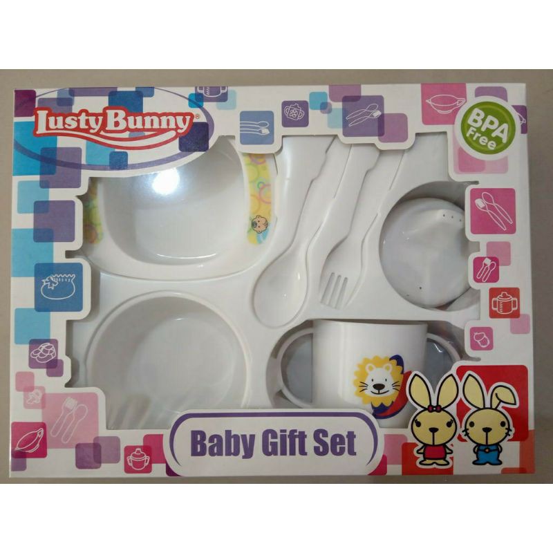 FEDDING SET LUSTY BUNNY BABY/ALAT MAKAN BAYI LUSTY BUNNY