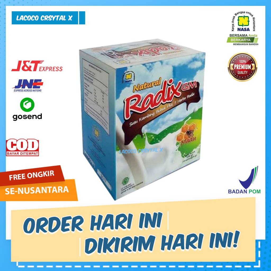 

SUSU RADIK MADU SUSU KAMBING / Lacoco Crystal X Jakarta