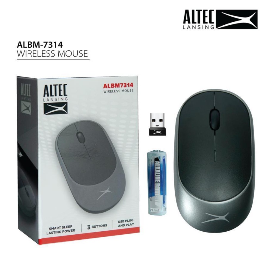 Mouse Wireless Altec Lansing ALBM-7314 Silent Grey | Altec ALBM7314