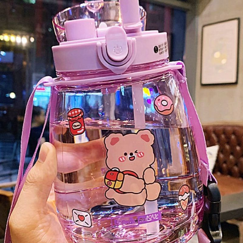 [⚜️RR⚜️] BOTOL MINUM VIRAL 2000ml 2L 2 LITER BOTOL MINUM 2L 2000ml 2 liter BOTOL VIRAL BOTOL MINUM KOREA BOTOL MINUM MOTIVASI BONUS STICKER LUCU-BM2 NON STIKER/ UNGU