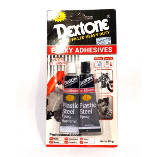 LEM DEXTONE 5 MENIT PLASTIC STEEL 48g 100%ORIGINAL