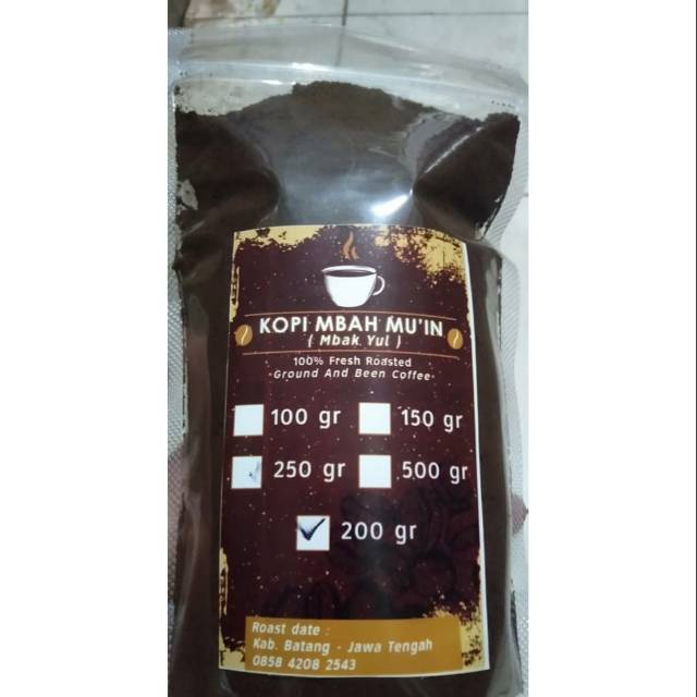 

Kopi bubuk murni lokal robusta dari pegunungan 200gr