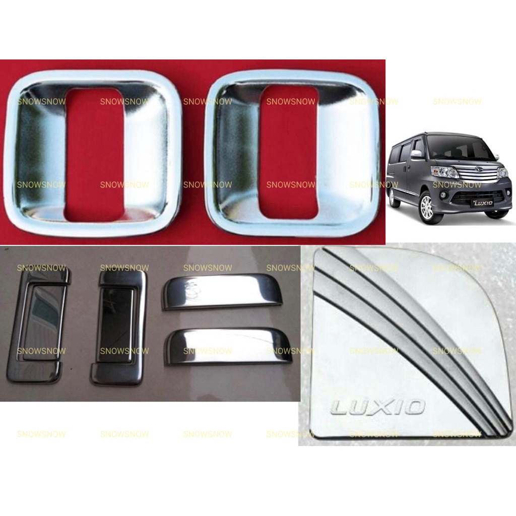 Paket Outer Handle Tank Cover Gran Max Grandmax Granmax  Luxio Chrome