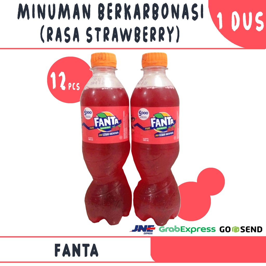 Fanta Strawberry 390ml (1Dus = 12pcs)