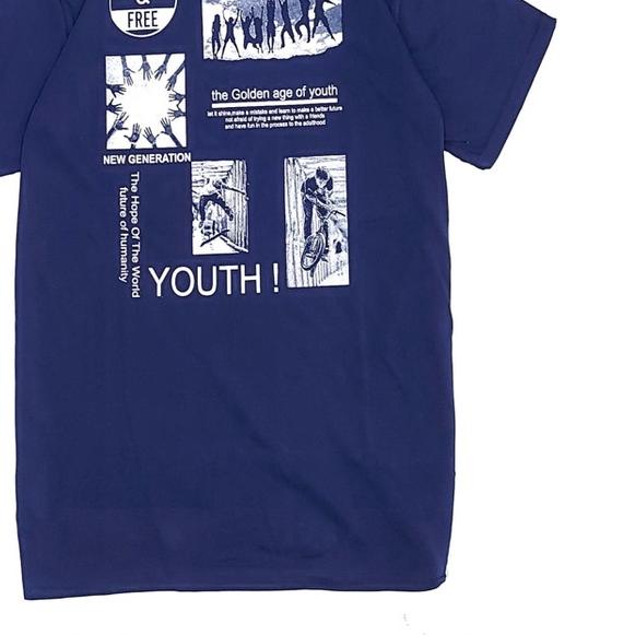 ℗ kaos pria/YOUNG AND FREE/kaos hitam/1 ➽