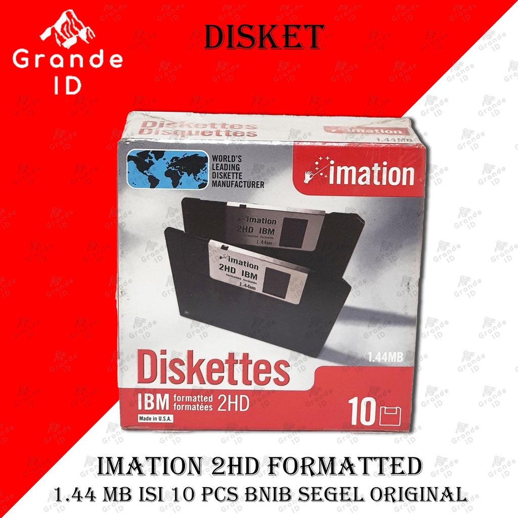 DISKET IMATION 2HD 1.44 MB ISI 10 PCS