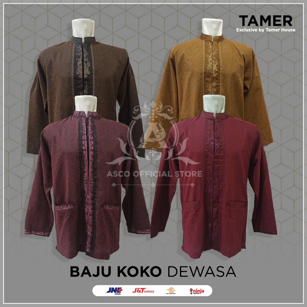 BAJU MUSLIM KOKO TAMER LENGAN PANJANG