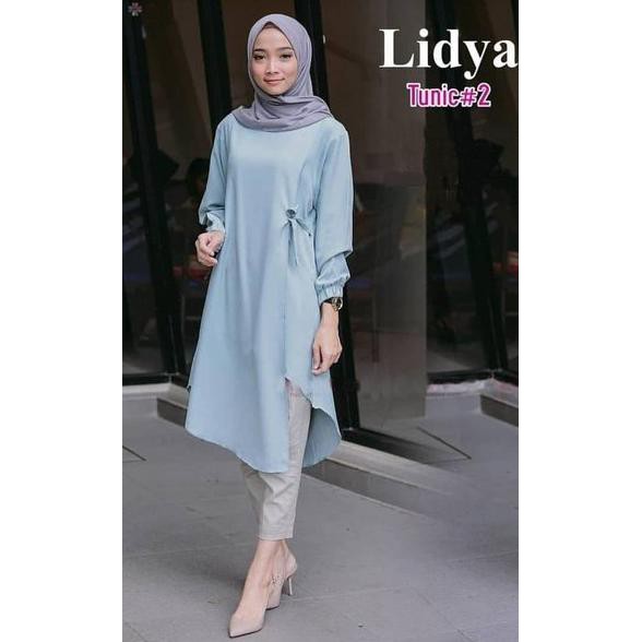 Sale Sfs Lidya Tunik Mustard Navy Size Small M Kecil Kemeja Wanita Murah Pink Biru Lucu Imut Cantik
