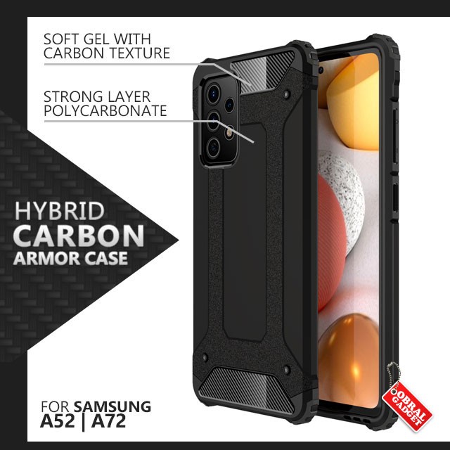 Armor Case Samsung A52 A72 Soft & Hard Softcase Hardcase Casing Cover - A52