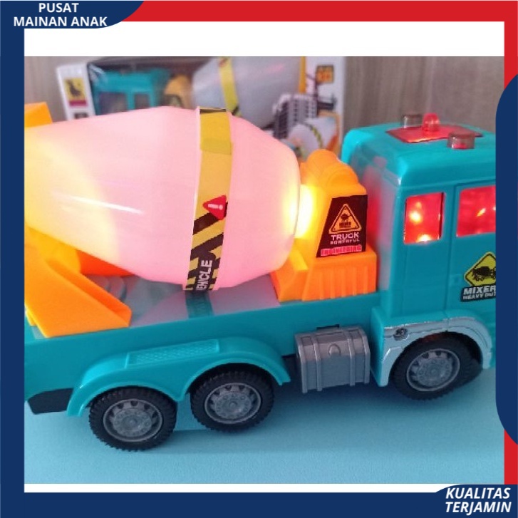 MOBIL-MOBILAN TRUK CONSTRUKSI ENGINERING MOLEN BUMP AND GO MUSIK DAN LAMPU / MAINAN ANAK BRO-1140 BO