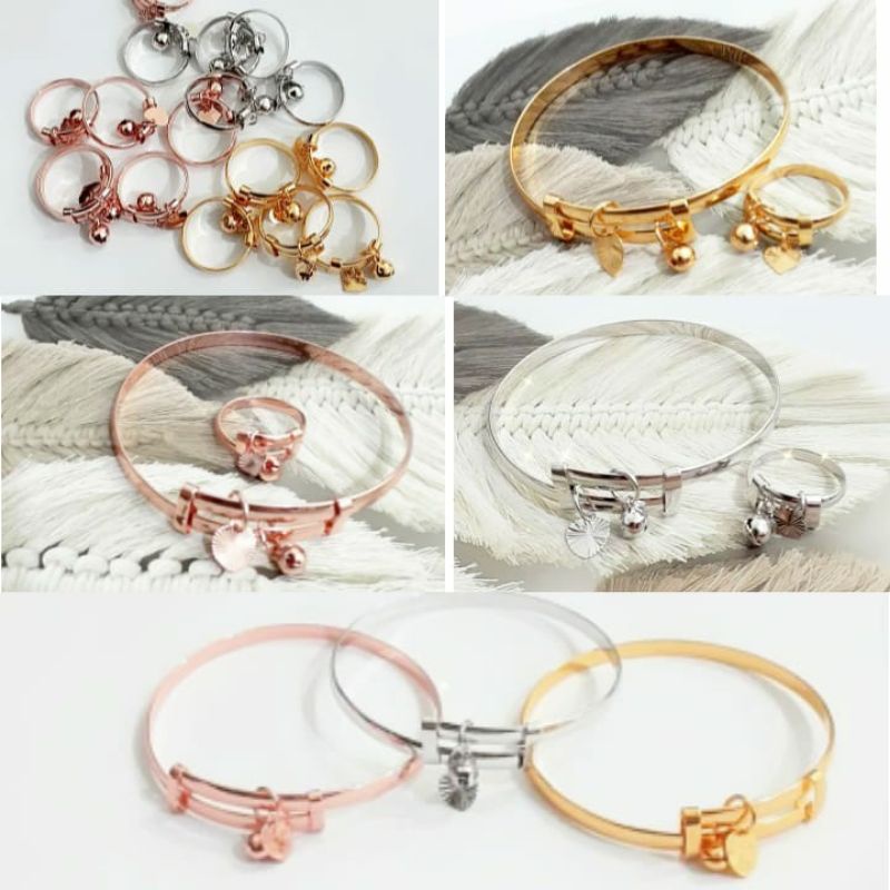 SET GELANG KARO DAN CINCIN KARO  / GELANG TANGAN DEWASA TITANIUM