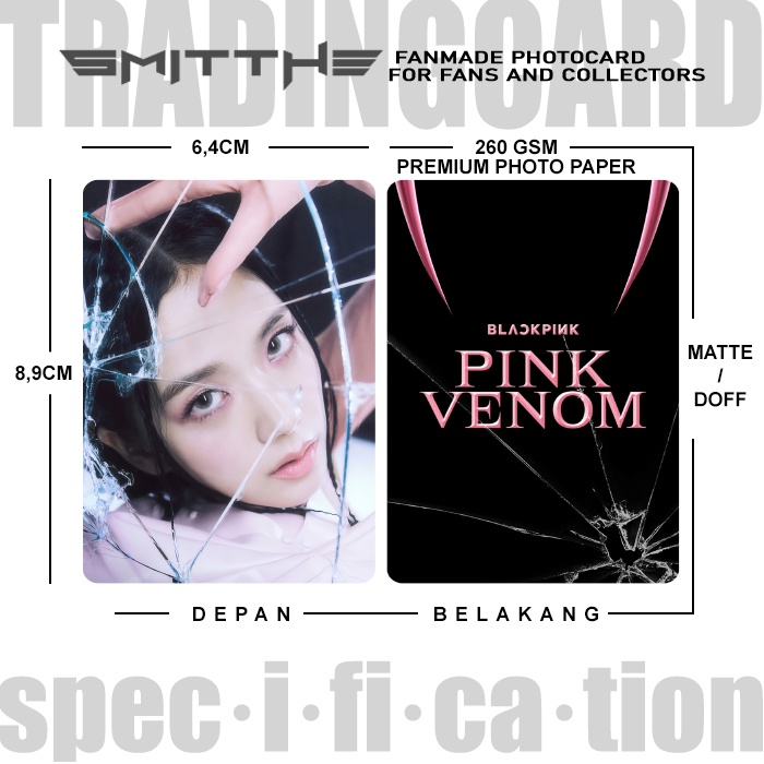 Photocard PINK VENOM KPOP BP Kartu Koleksi Photo Card