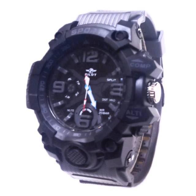 Jam Tangan Pria Kasual Sporty Crono Hiasan PLT-1543