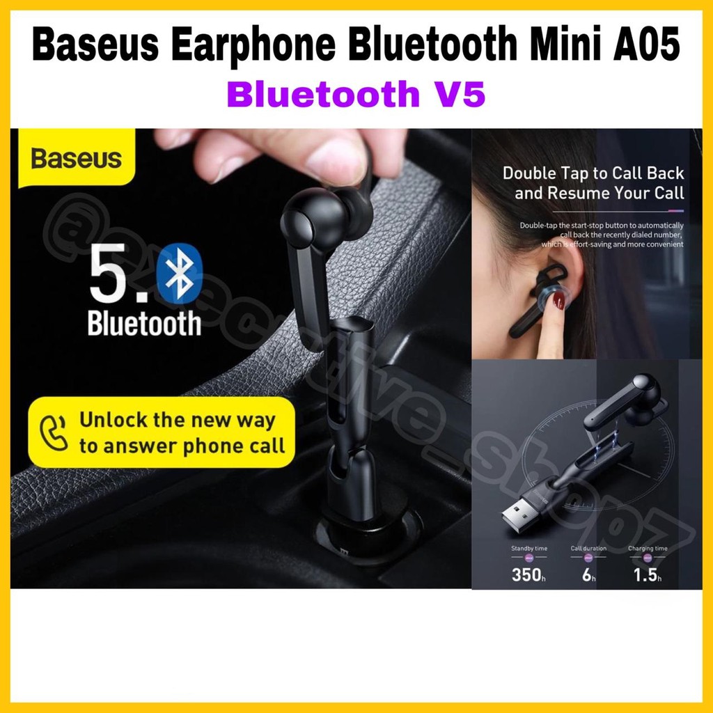 Baseus Earphone Bluetooth Mini A05 - Bluetooth 5.0